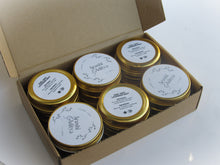 Gold tea tin with floral label by Lulu Island Honey. Great as a gift or favor