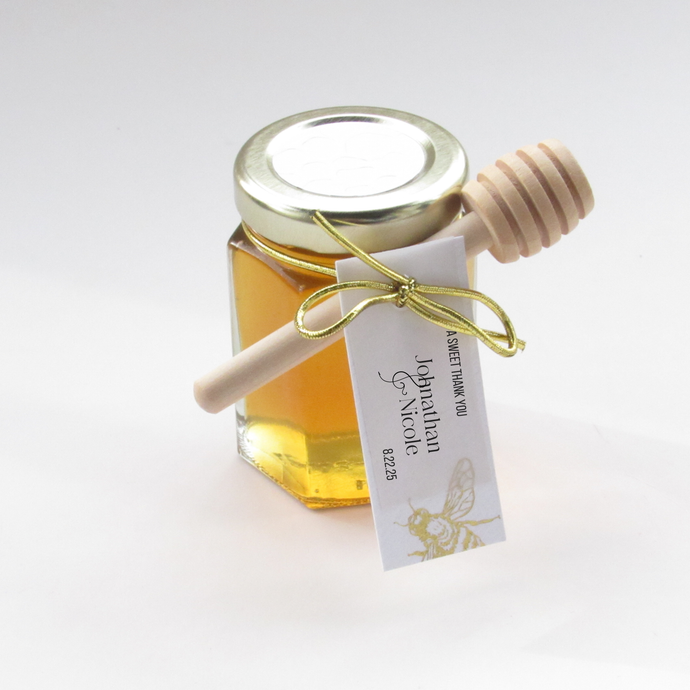 80g/3 oz LARGE HEX JAR honey favour