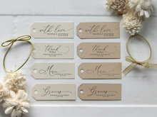 Set of personalized gift tags by Lulu Island Honey