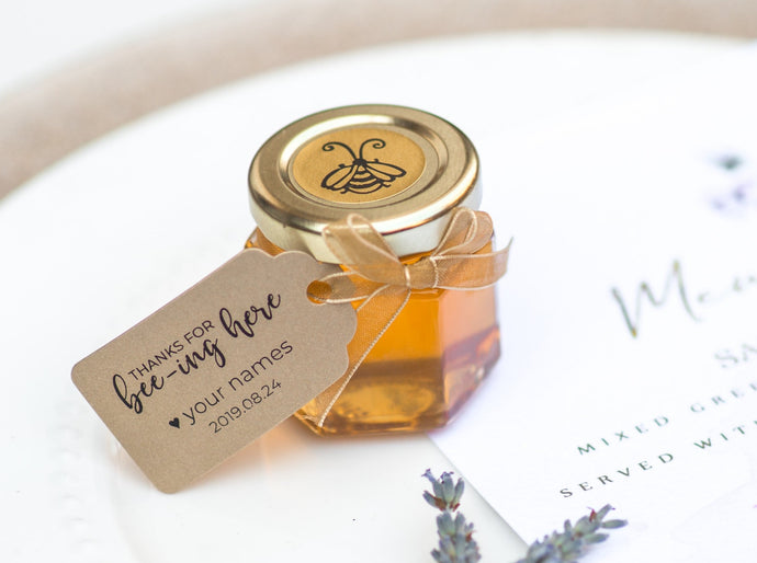 SMALL  HEX JAR honey favour (60 g)