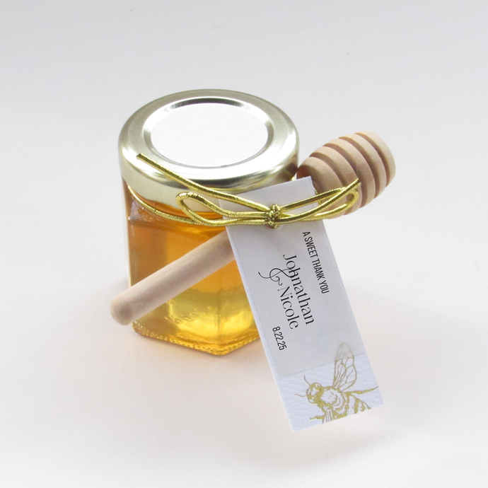 60g/2 oz SMALL HEX JAR honey favour