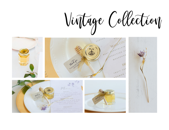 Vintage collection: honey favours by Lulu Island Honey