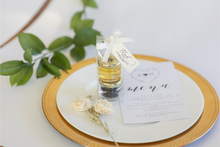 Honey and tea favor in clear packaging, ideal for weddings and client gifting by Lulu Island Honey